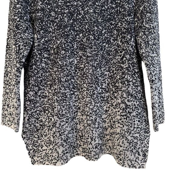 J. Jill Pure Jill Sweater Tunic Charcoal White Knit Ombre Mock Neck Small - Picture 4 of 6